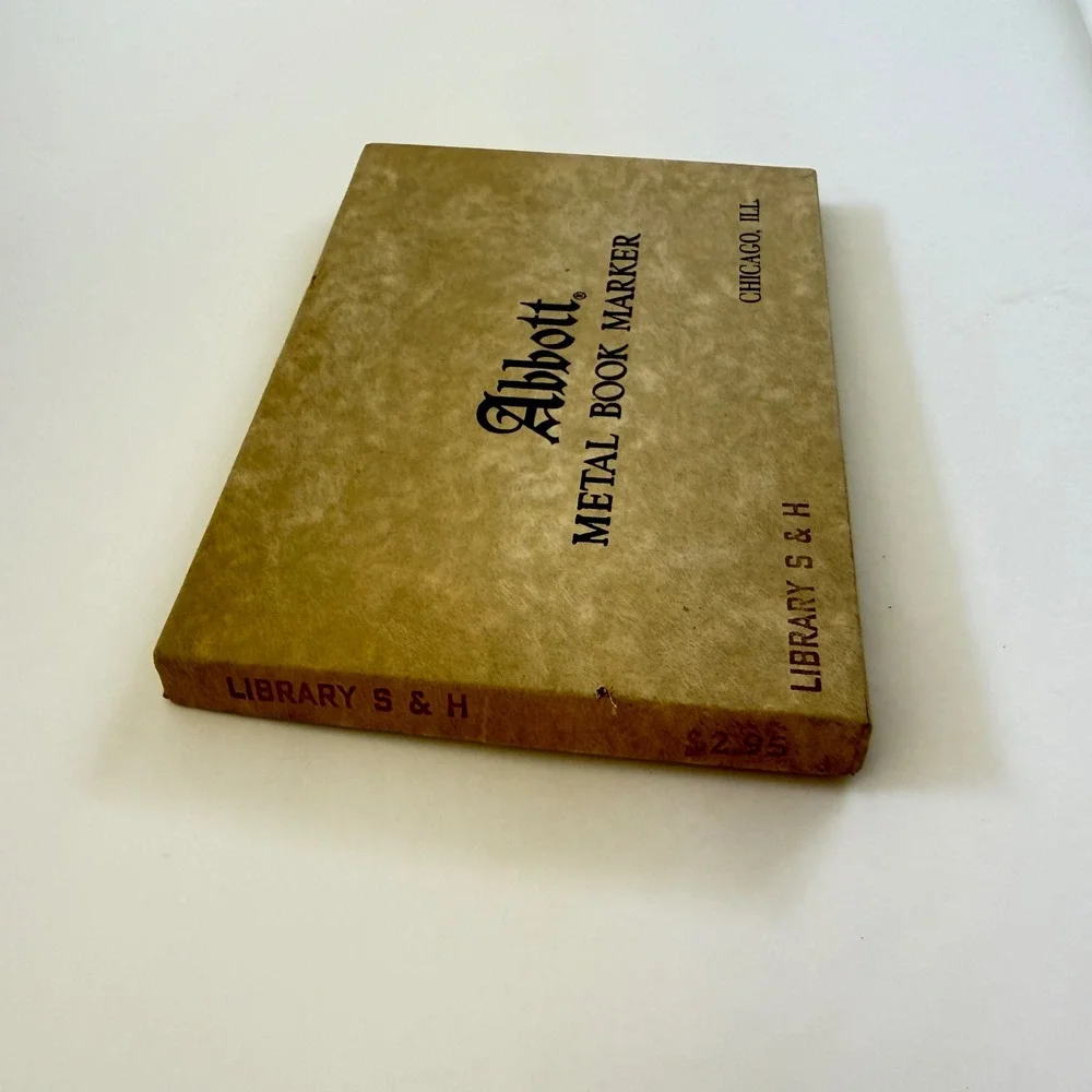 NOS‎ Abbott Metal Book Marker Citation Indicator Set Bible Study Chicago IL VTG